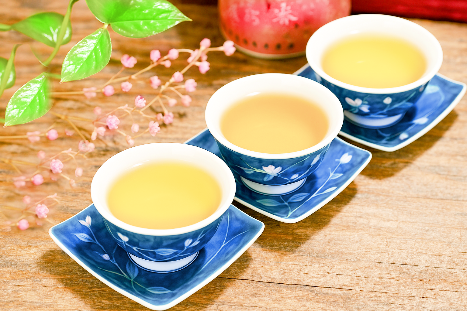 cups of green tea