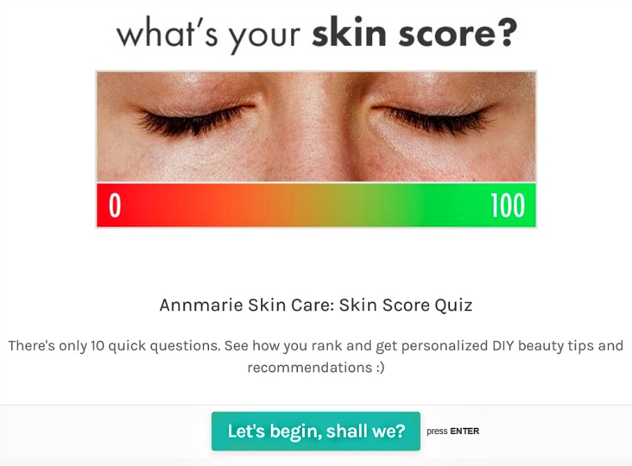 Take an organic makeup skin score quiz.