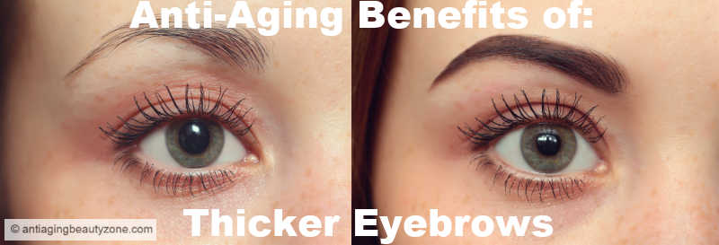 Sparse to Full Eyebrow Transformation – See the Difference! Before and after comparison of sparse eyebrows transformed into full, thick eyebrows.