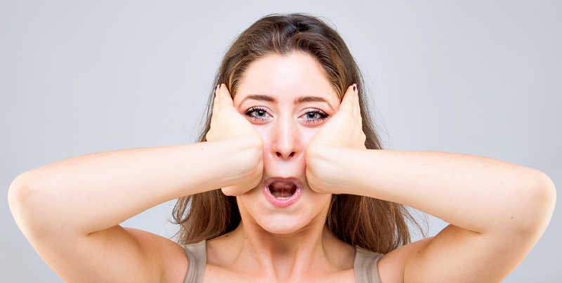How to lift sagging cheeks naturally, step one. Cheek lift exercise, step one.
