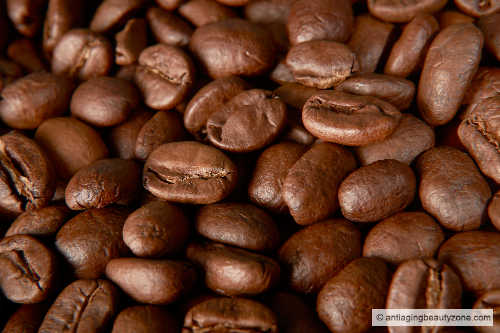 Coffee beans for oily skin.