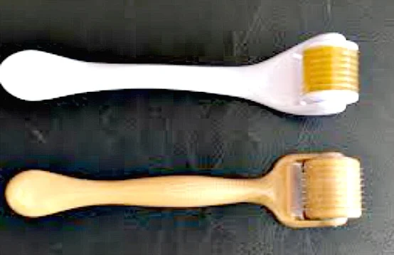 Derma rollers for micro needling treatments Derma rollers in two sizes used for micro needling