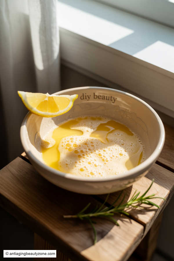 DIY egg white and lemon mask to tighten pores and control shine Egg white and lemon mask to tighten pores