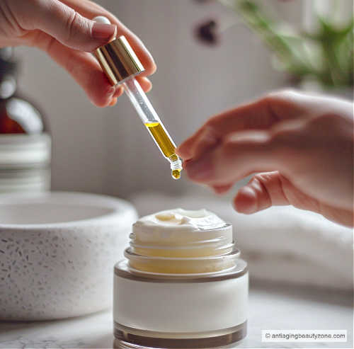 How to use essential oils. Adding oil to your skin cream.