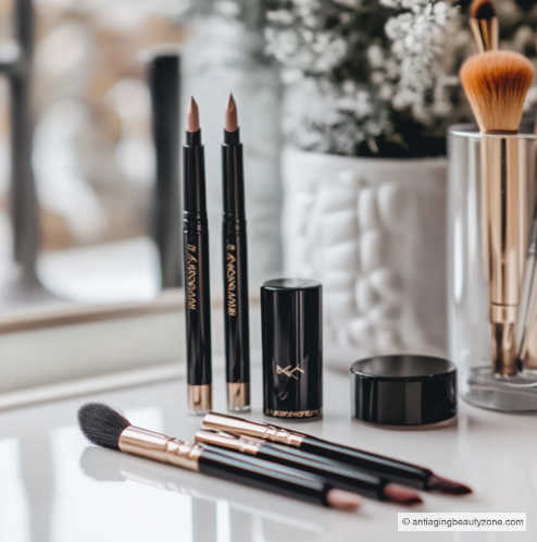 Best eyeliner for aging eyelids applied on mature skin.