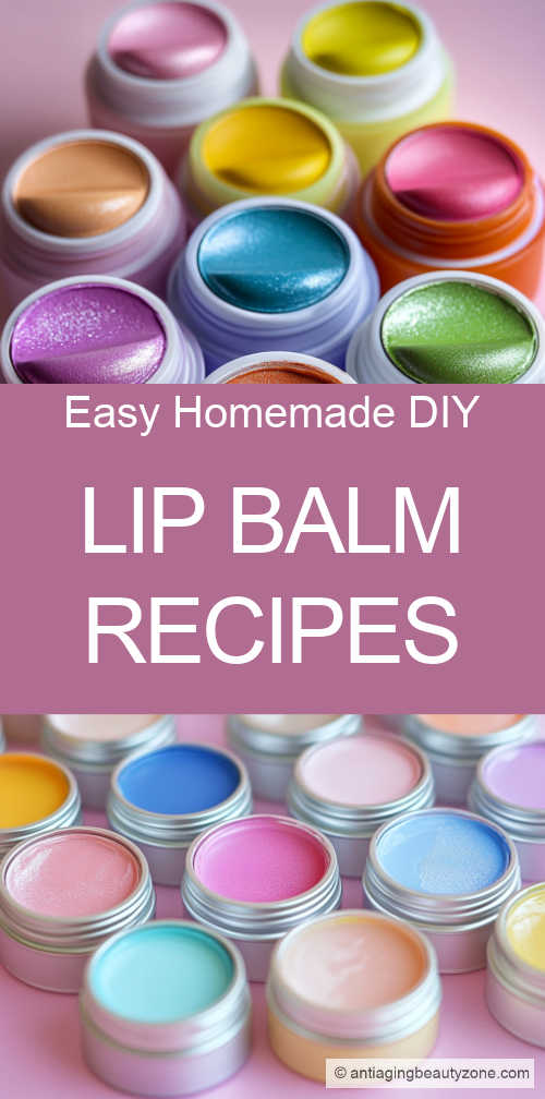 Colorful DIY lip balm pots.