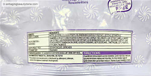 Toxic ingredient list from my old favorite makeup removal cleanser wipes. Brand name drugstore makeup removal towletts.