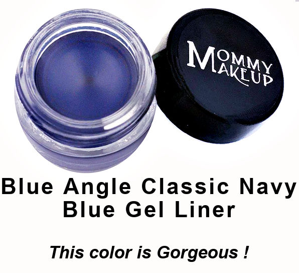 Showing soft gel liner and thin brush. This is the best eyeliner for mature eyes.