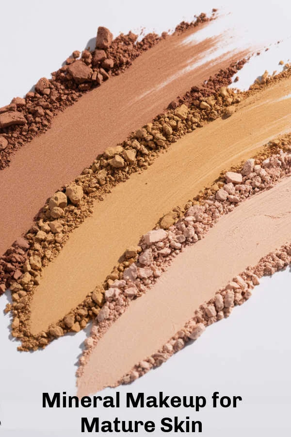 Loose organic mineral makeup powders in multiple shades for mature and sensitive skin