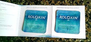 I was able to get some sample packets of the Roloxin mask. Roloxin sample packets.