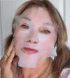 My sheet mask wouldn't fit right! Look at the loose edges around my cheeks and chin.