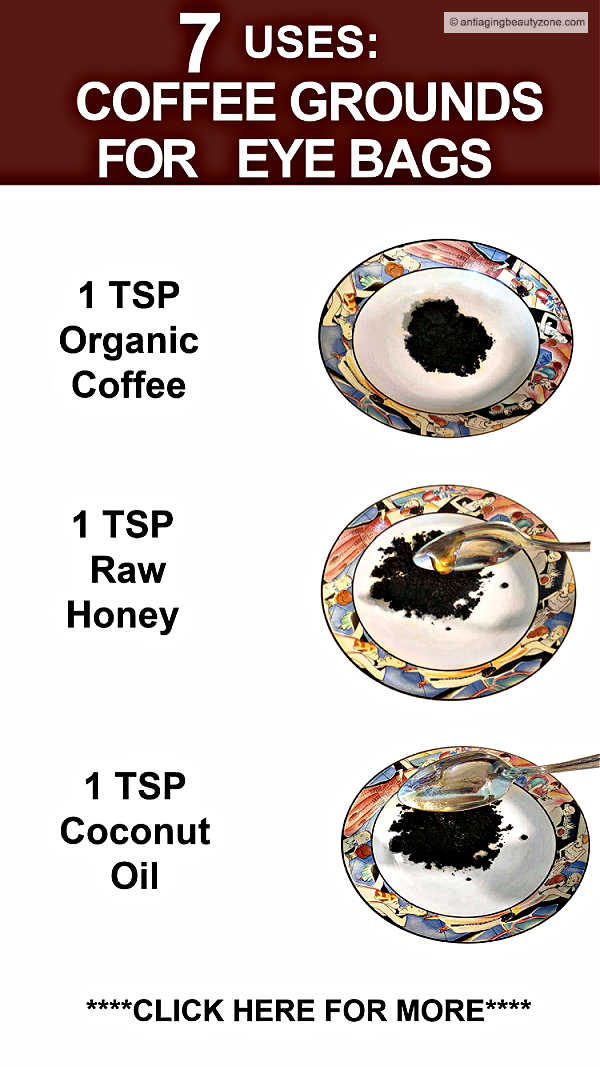 coffee grounds for eye bags – DIY under-eye mask (de-puff & brighten)