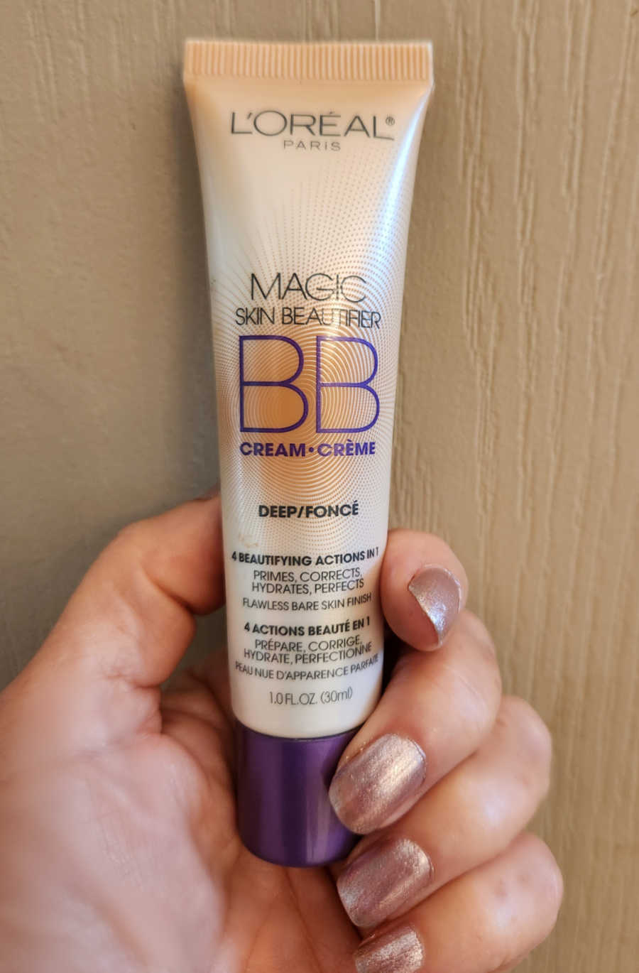 L’Oréal Magic BB Cream tube in Dark shade used for light coverage and warmth on mature skin