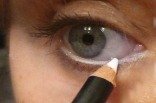 White eyeliner on mature eyes